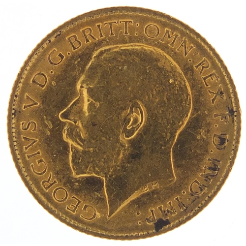 344 - George V 1914 gold half sovereign - this lot is sold without buyer’s premium, the hammer price is th... 