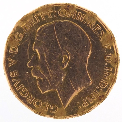 404 - George V 1913 gold half sovereign - this lot is sold without buyer’s premium, the hammer price is th... 