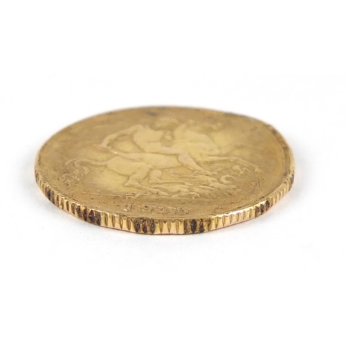 404 - George V 1913 gold half sovereign - this lot is sold without buyer’s premium, the hammer price is th... 