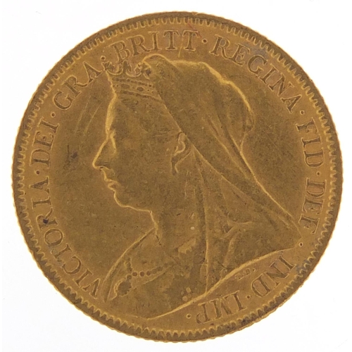 315 - Queen Victoria 1900 gold half sovereign - this lot is sold without buyer’s premium, the hammer price... 
