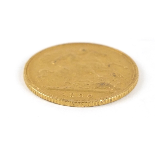 315 - Queen Victoria 1900 gold half sovereign - this lot is sold without buyer’s premium, the hammer price... 