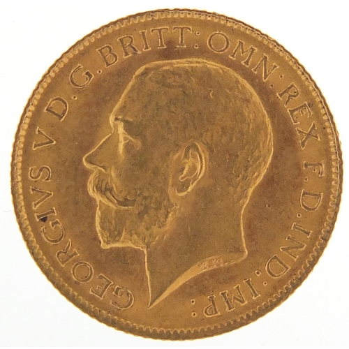 352 - George V 1913 gold half sovereign - this lot is sold without buyer’s premium, the hammer price is th... 