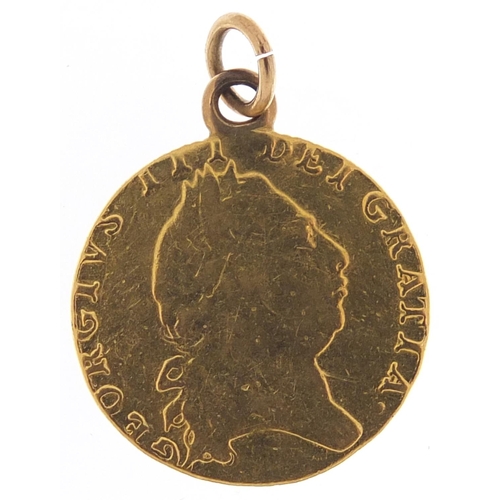 380 - George III 1798 gold spade guinea with mount - this lot is sold without buyer’s premium, the hammer ... 