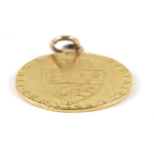 380 - George III 1798 gold spade guinea with mount - this lot is sold without buyer’s premium, the hammer ... 