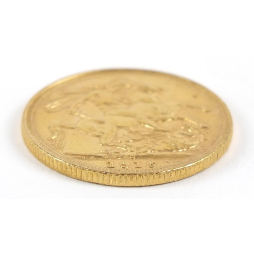 467 - George V 1916 gold sovereign, Sydney mint - this lot is sold without buyer’s premium, the hammer pri... 