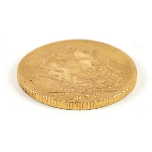 425 - George V 1928 gold sovereign, South Africa mint - this lot is sold without buyer’s premium, the hamm... 