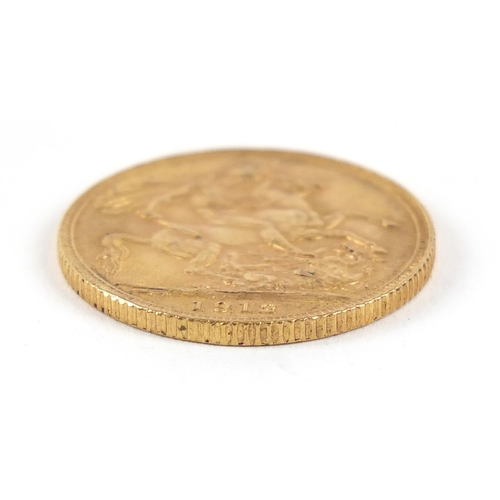 456 - George V 1912 gold sovereign - this lot is sold without buyer’s premium, the hammer price is the pri... 