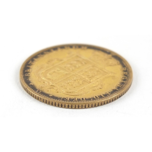 373 - Victoria Young Head 1875 shield back gold half sovereign - this lot is sold without buyer’s premium,... 