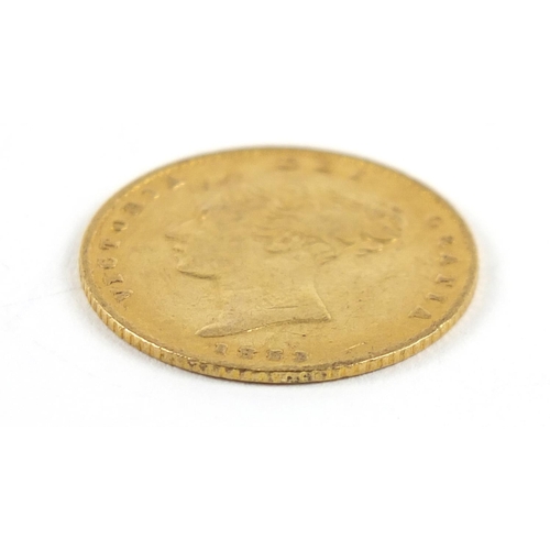 398 - Victoria Young Head 1853 shield back gold half sovereign - this lot is sold without buyer’s premium,... 