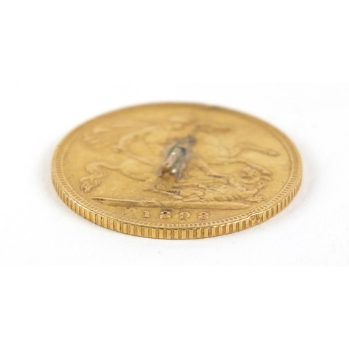 453 - Queen Victoria 1898 gold half sovereign - this lot is sold without buyer’s premium, the hammer price... 