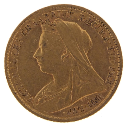 466 - Queen Victoria 1899 gold half sovereign - this lot is sold without buyer’s premium, the hammer price... 