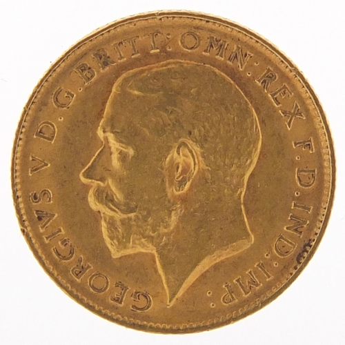 328 - George V 1911 gold half sovereign - this lot is sold without buyer’s premium, the hammer price is th... 