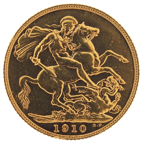 446 - Edward VII 1910 gold sovereign - this lot is sold without buyer’s premium, the hammer price is the p... 