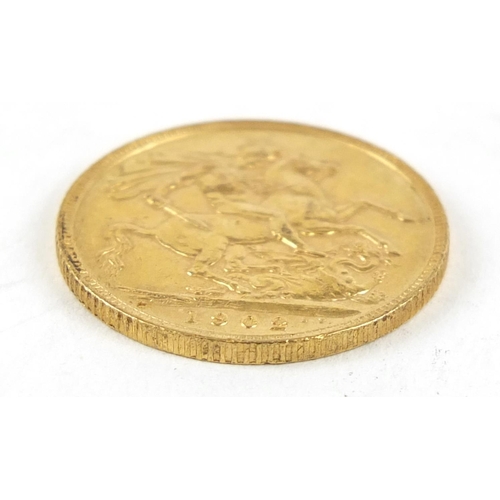 303 - Edward VII 1902 gold sovereign - this lot is sold without buyer’s premium, the hammer price is the p... 