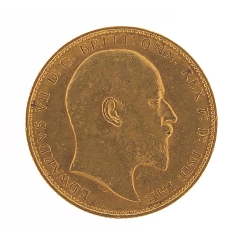 342 - Edward VII 1905 gold sovereign, Melbourne mint - this lot is sold without buyer’s premium, the hamme... 