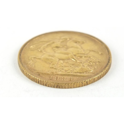 325 - Edward VII 1909 gold sovereign - this lot is sold without buyer’s premium, the hammer price is the p... 