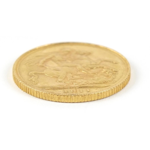 378 - George V 1911 gold sovereign, Canada mint - this lot is sold without buyer’s premium, the hammer pri... 