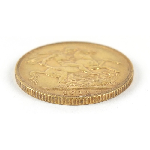 387 - George V 1911 gold sovereign - this lot is sold without buyer’s premium, the hammer price is the pri... 