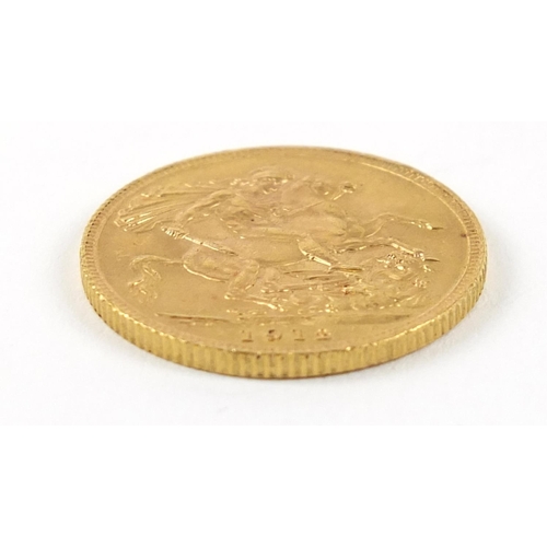 412 - George V 1912 gold sovereign - this lot is sold without buyer’s premium, the hammer price is the pri... 