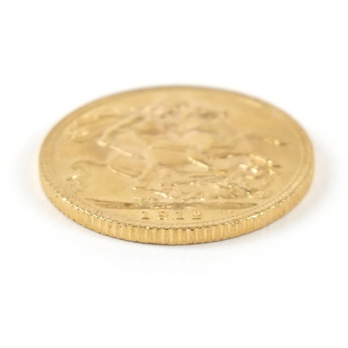 429 - George V 1912 gold sovereign - this lot is sold without buyer’s premium, the hammer price is the pri... 