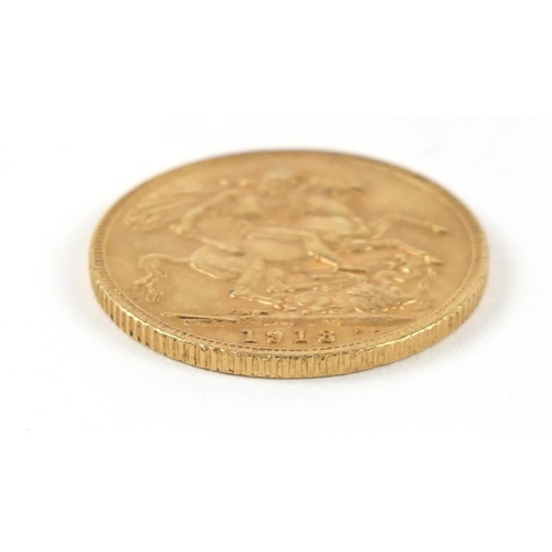 419 - George V 1913 gold sovereign - this lot is sold without buyer’s premium, the hammer price is the pri... 