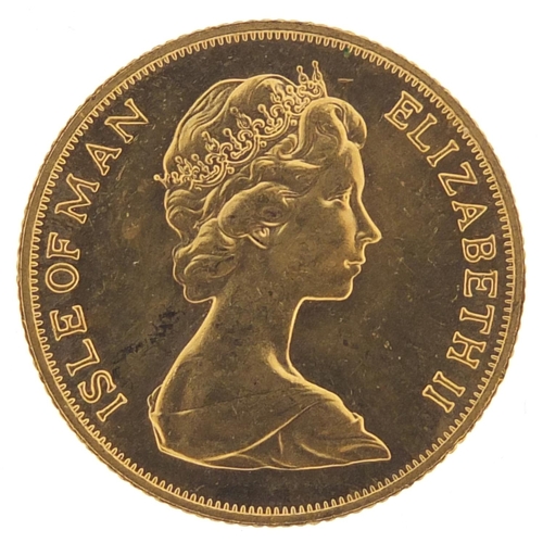 327 - Isle of Man Elizabeth II 1973 gold sovereign - this lot is sold without buyer’s premium, the hammer ... 