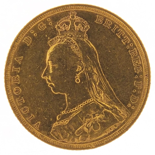 407 - Queen Victoria Jubilee Head 1889 gold sovereign, Melbourne mint - this lot is sold without buyer’s p... 