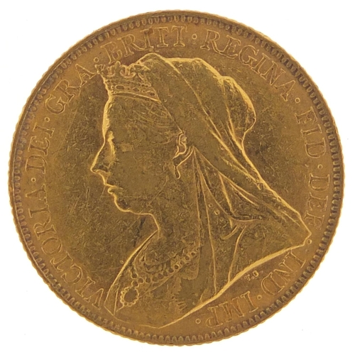334 - Queen Victoria 1900 gold sovereign - this lot is sold without buyer’s premium, the hammer price is t... 