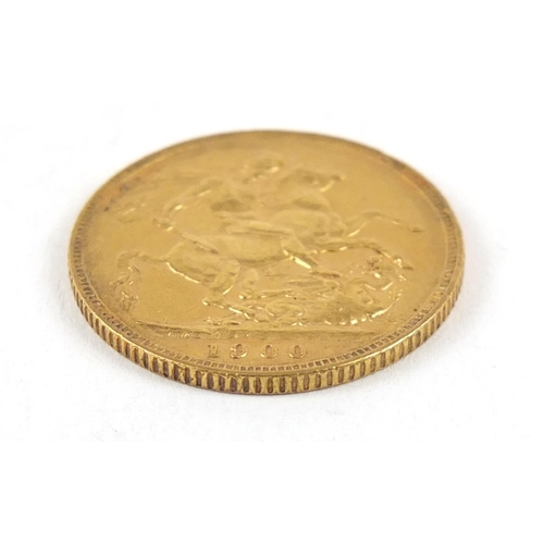 334 - Queen Victoria 1900 gold sovereign - this lot is sold without buyer’s premium, the hammer price is t... 
