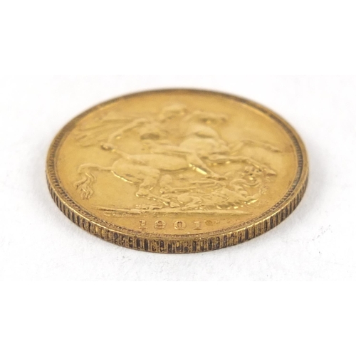 428 - Queen Victoria 1901 gold sovereign - this lot is sold without buyer’s premium, the hammer price is t... 