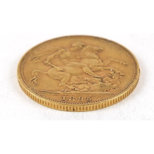 394 - Queen Victoria 1895 gold sovereign - this lot is sold without buyer’s premium, the hammer price is t... 