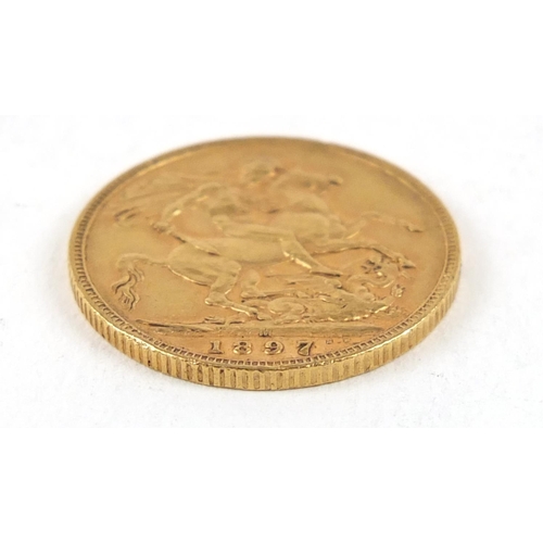 418 - Queen Victoria 1897 gold sovereign, Melbourne mint - this lot is sold without buyer’s premium, the h... 