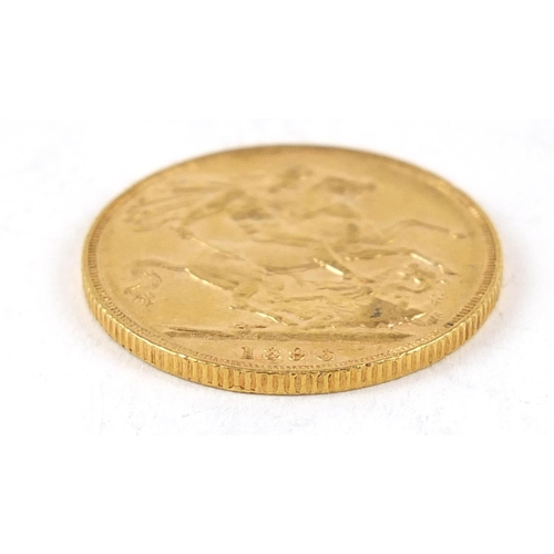 331 - Queen Victoria 1896 gold sovereign - this lot is sold without buyer’s premium, the hammer price is t... 