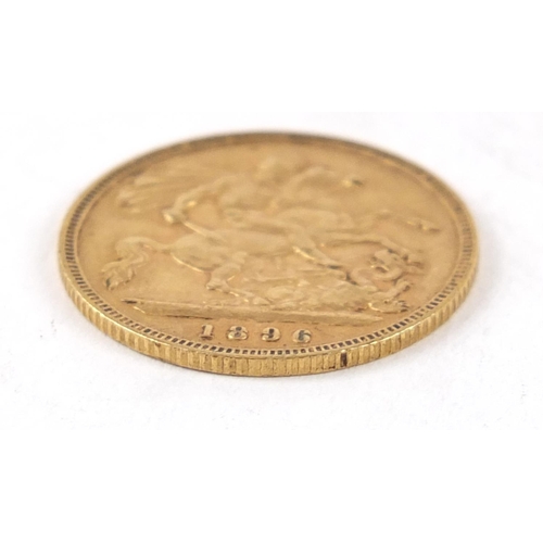 406 - Queen Victoria 1896 gold half sovereign - this lot is sold without buyer’s premium, the hammer price... 