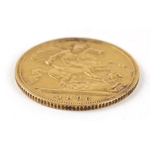 411 - Queen Victoria 1896 gold half sovereign - this lot is sold without buyer’s premium, the hammer price... 