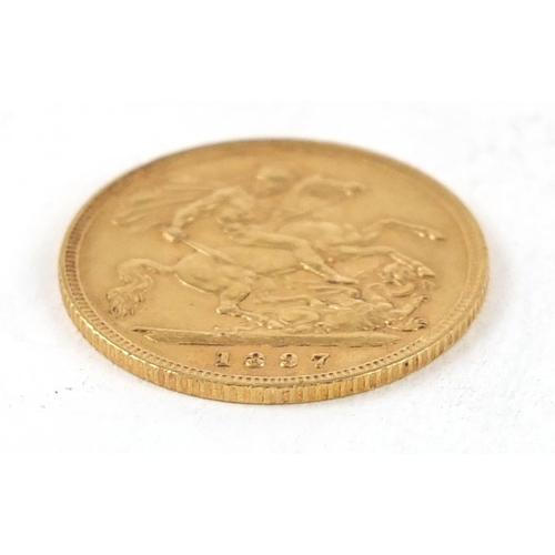 402 - Queen Victoria 1897 gold half sovereign - this lot is sold without buyer’s premium, the hammer price... 