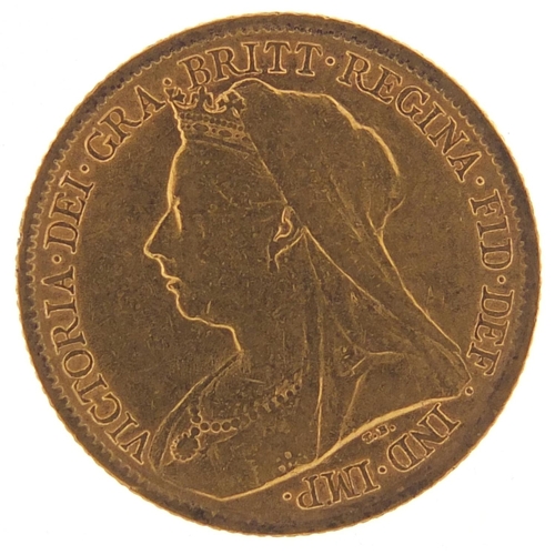 337 - Queen Victoria 1900 gold half sovereign - this lot is sold without buyer’s premium, the hammer price... 