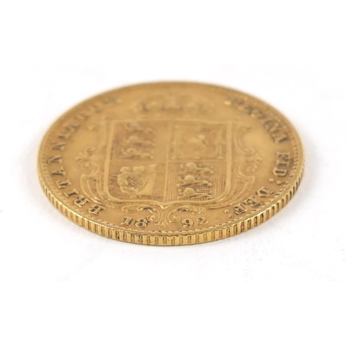 349 - Queen Victoria Jubilee Head 1892 gold half sovereign - this lot is sold without buyer’s premium, the... 