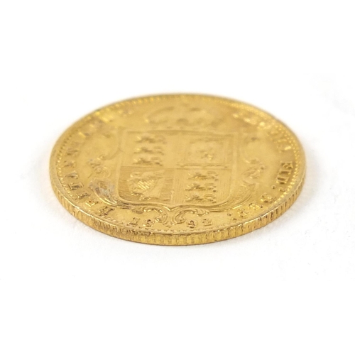 434 - Queen Victoria Jubilee Head 1892 gold half sovereign - this lot is sold without buyer’s premium, the... 