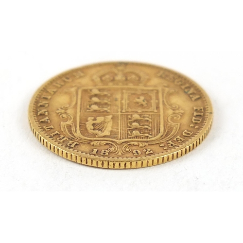 413 - Queen Victoria Jubilee Head 1892 gold half sovereign - this lot is sold without buyer’s premium, the... 