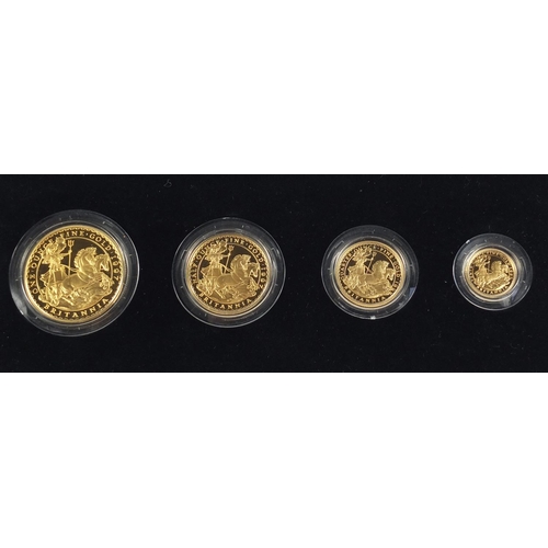 305 - Elizabeth II 1997 Britannia gold proof collection with box and certificate numbered 0178, comprising... 