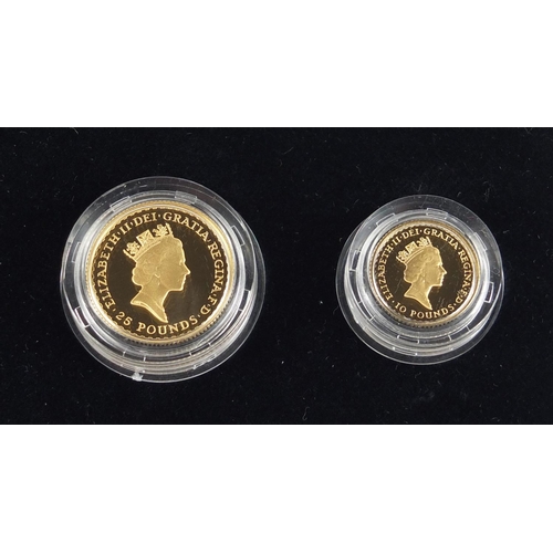 305 - Elizabeth II 1997 Britannia gold proof collection with box and certificate numbered 0178, comprising... 