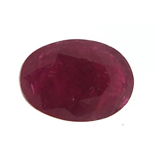 1146 - Ruby gemstone with certificate, approximately 2.70 carat