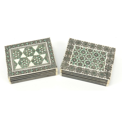 441 - Pair of 19th century Anglo-Indian sadeli boxes, each 5.5cm wide