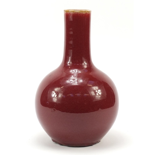 964 - Chinese porcelain vase having a sang de boeuf glaze, 33.5cm high