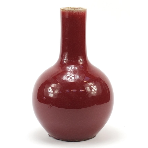 964 - Chinese porcelain vase having a sang de boeuf glaze, 33.5cm high