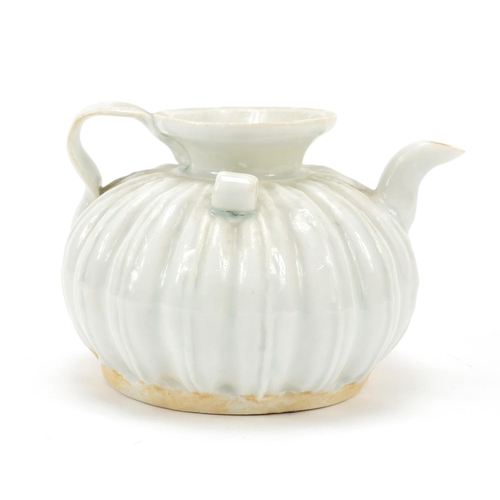 968 - Chinese porcelain teapot having a celadon glaze, 10cm in length