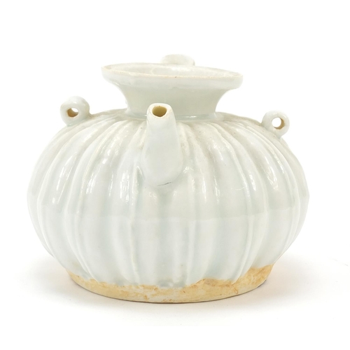 968 - Chinese porcelain teapot having a celadon glaze, 10cm in length