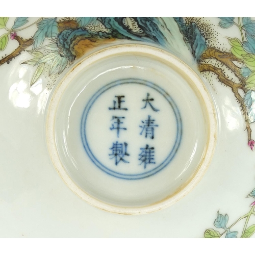 568 - Chinese porcelain bowl finely hand painted in the famille rose palette with blossoming flowers and c... 