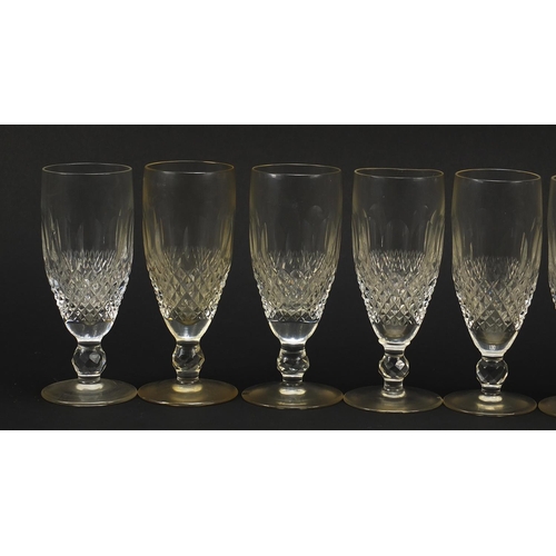 714 - Set of nine Waterford Crystal Colleen pattern drinking glasses, each 15.5cm high